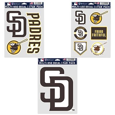 WinCraft San Diego Padres Three-Pack Fan Decal Set