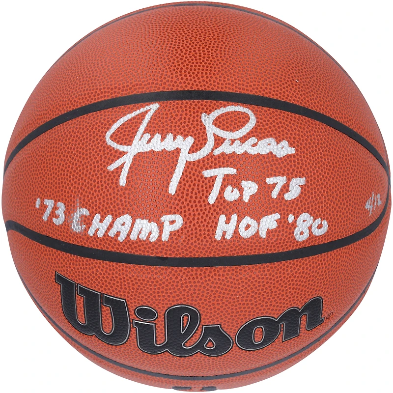 Jerry Lucas New York Knicks Autographed Wilson Authentic Series Indoor/Outdoor Basketball with Multiple Inscriptions - Limited Edition of 12