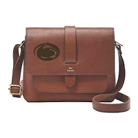 Fossil Penn State Nittany Lions Kinley Brown Leather Small Crossbody Bag
