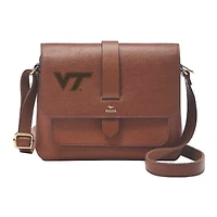 Fossil Virginia Tech Hokies Kinley Brown Leather Small Crossbody Bag
