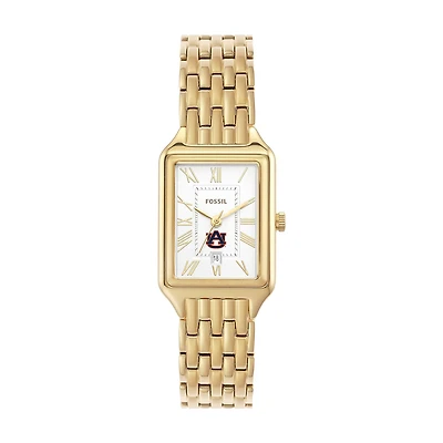 Women's Fossil Auburn Tigers Raquel Gold-Tone Stainless Steel Watch
