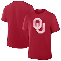 Men's Fanatics  Crimson Oklahoma Sooners Big & Tall Distressed Vintage Logo T-Shirt