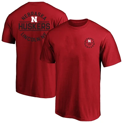 Men's Fanatics  Scarlet Nebraska Huskers Big & Tall Fast Break 2 Hit T-Shirt
