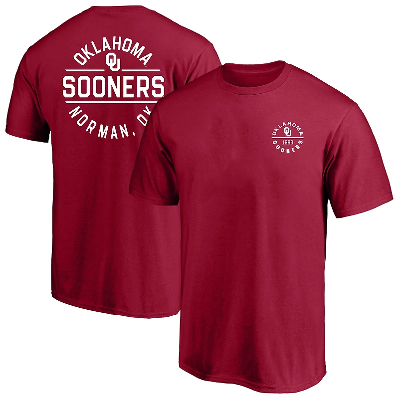 Men's Fanatics  Crimson Oklahoma Sooners Big & Tall Fast Break 2 Hit T-Shirt