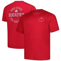 Men's Fanatics  Scarlet Ohio State Buckeyes Big & Tall Fast Break 2 Hit T-Shirt