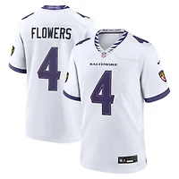 Men's Nike Zay Flowers White Baltimore Ravens Game Jersey