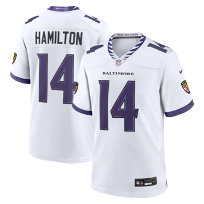 Men's Nike Kyle Hamilton White Baltimore Ravens Game Jersey