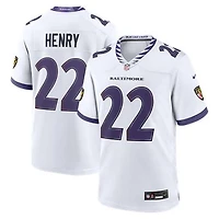 Men's Nike Derrick Henry White Baltimore Ravens Game Jersey