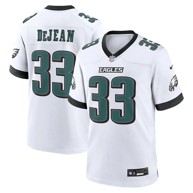 Men's Nike Cooper DeJean White Philadelphia Eagles Game Jersey