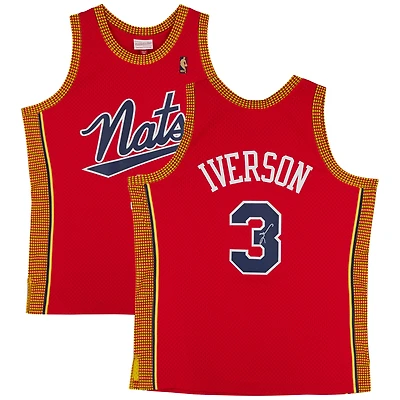 Allen Iverson Philadelphia 76ers Autographed Mitchell & Ness Red 2004-05 Swingman Jersey
