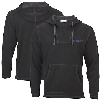 Women's Boxercraft Black Kentucky Wildcats Baja Fleece V-Neck Pullover Hoodie