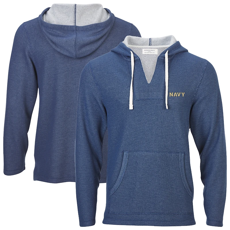 Women's Boxercraft Navy Navy Midshipmen Baja Fleece V-Neck Pullover Hoodie