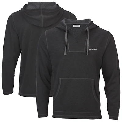 Women's Boxercraft Black Rutgers Scarlet Knights Baja Fleece V-Neck Pullover Hoodie