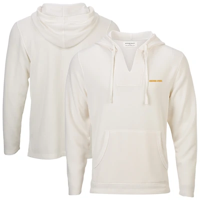 Women's Boxercraft White Arizona State Sun Devils Baja Fleece V-Neck Pullover Hoodie