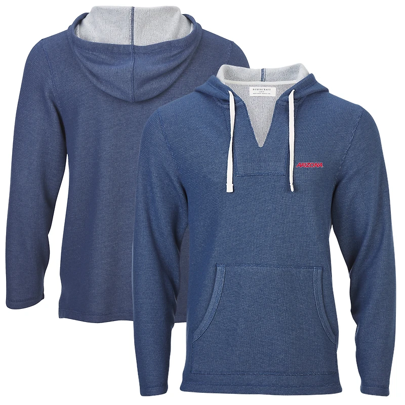 Women's Boxercraft Navy Arizona Wildcats Baja Fleece V-Neck Pullover Hoodie