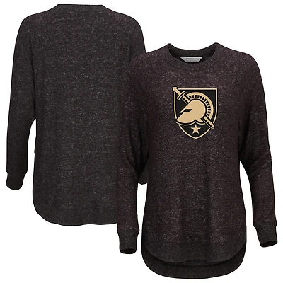 Women's  Black Army Black Knights Oversized Cuddle Raglan Tri-Blend Pullover Sweatshirt