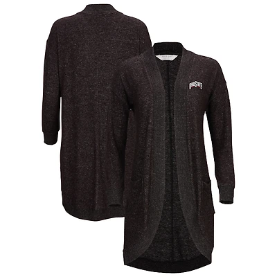 Women's Black Ohio State Buckeyes Oversized Cuddle Tri-Blend Cardigan