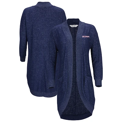 Women's Navy UConn Huskies Oversized Cuddle Tri-Blend Cardigan