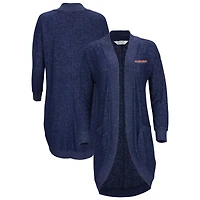 Women's Navy Auburn Tigers Oversized Cuddle Tri-Blend Cardigan