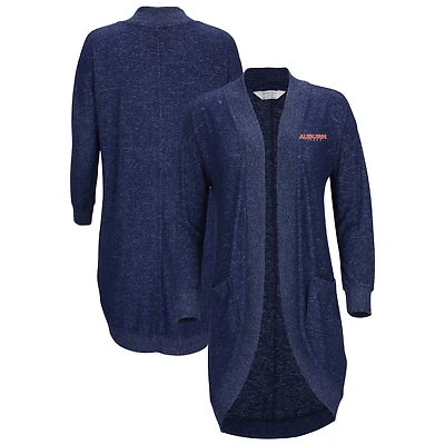 Women's Navy Auburn Tigers Oversized Cuddle Tri-Blend Cardigan