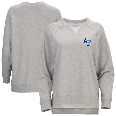Women's  Heather Gray Air Force Falcons Harlow Terry Raglan Pullover Sweatshirt