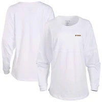 Women's White Wyoming Cowboys Pom Pom Long Sleeve Jersey