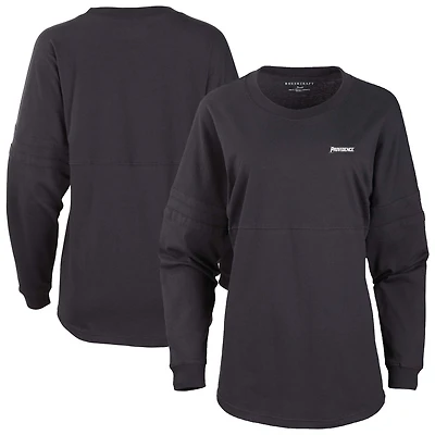 Women's Black Providence Friars Pom Pom Long Sleeve Jersey