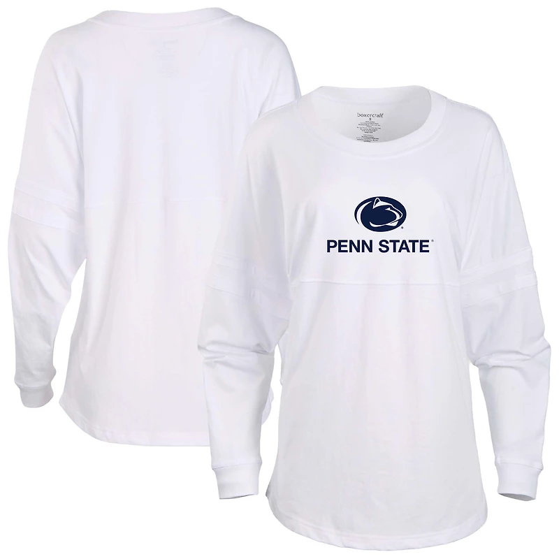 Women's White Penn State Nittany Lions Pom Pom Long Sleeve Jersey