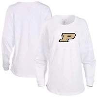 Women's White Purdue Boilermakers Pom Pom Long Sleeve Jersey