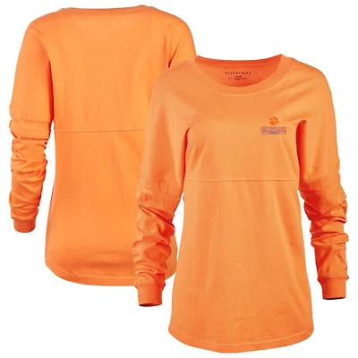 Women's Orange Clemson Tigers Pom Pom Long Sleeve Jersey