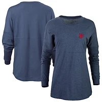 Women's Navy Fresno State Bulldogs Pom Pom Long Sleeve Jersey