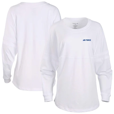 Women's White Air Force Falcons Pom Pom Long Sleeve Jersey
