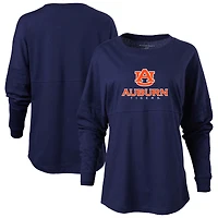 Women's Navy Auburn Tigers Pom Pom Long Sleeve Jersey