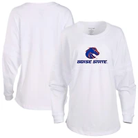 Women's White Boise State Broncos Pom Pom Long Sleeve Jersey
