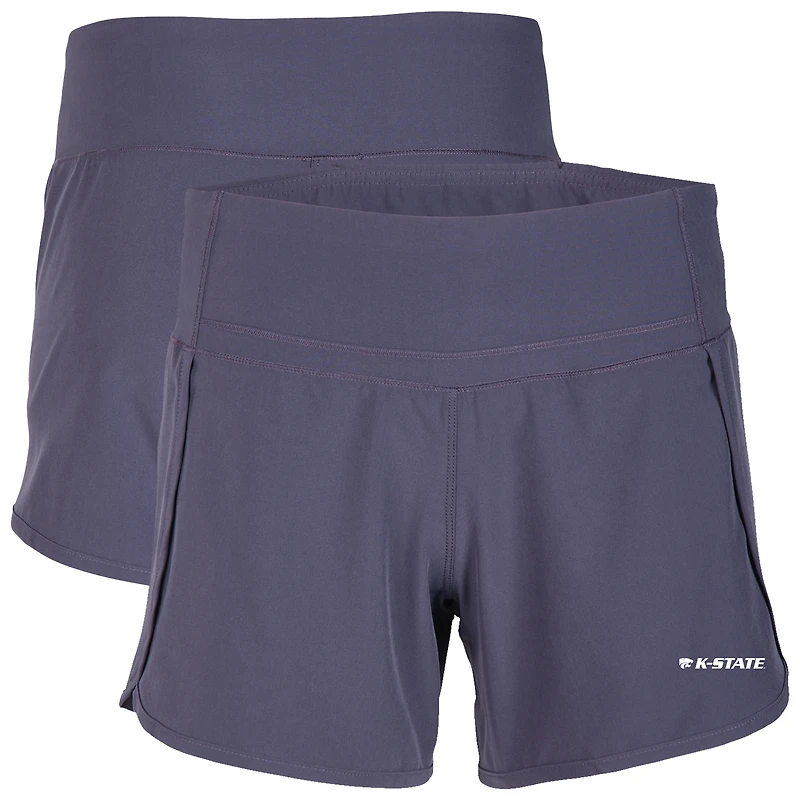 Women's Boxercraft Purple Kansas State Wildcats Stretch Woven Lined Shorts