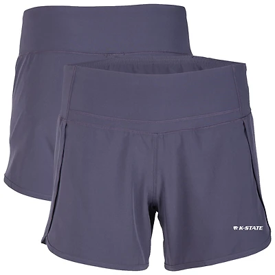 Women's Boxercraft Purple Kansas State Wildcats Stretch Woven Lined Shorts