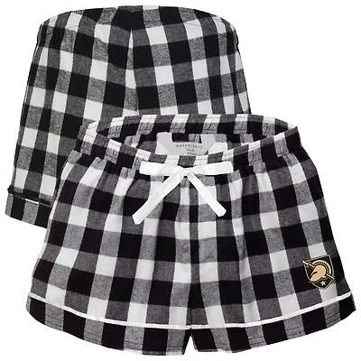 Women's Boxercraft Black Army Black Knights Flannel Shorts