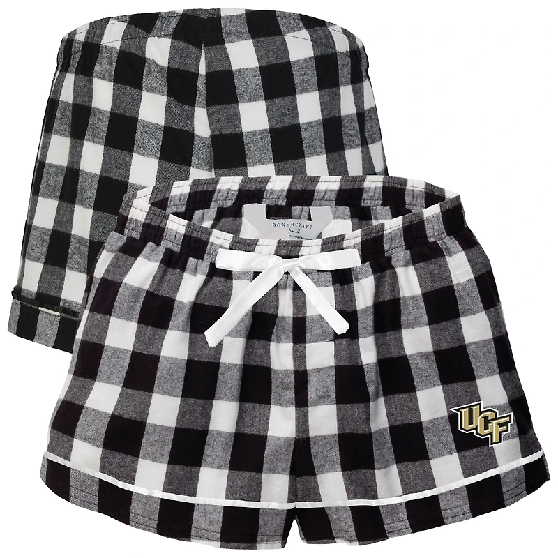 Women's Boxercraft Black UCF Knights Flannel Shorts