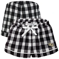 Women's Boxercraft Black UCF Knights Flannel Shorts