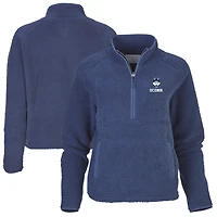 Women's Boxercraft Blue UConn Huskies Everest Raglan Fleece Half-Zip Sweatshirt