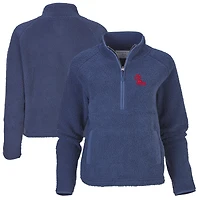 Women's Boxercraft Blue Ole Miss Rebels Everest Raglan Fleece Half-Zip Sweatshirt