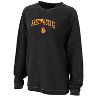 Women's Boxercraft Black Arizona State Sun Devils Rally Corduroy Pullover Sweatshirt