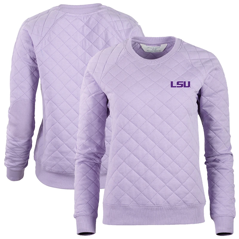Women's Boxercraft Purple LSU Tigers Quilted Pullover Sweatshirt