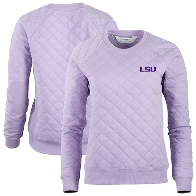 Women's Boxercraft Purple LSU Tigers Quilted Pullover Sweatshirt