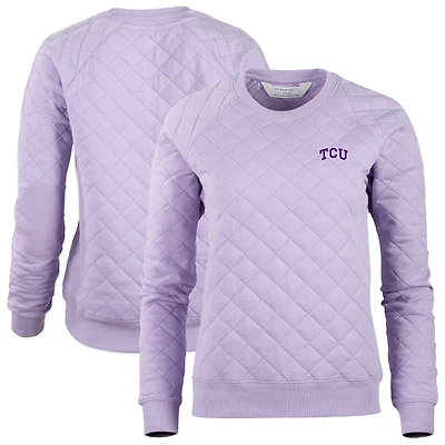 Women's Boxercraft Purple TCU Horned Frogs Quilted Pullover Sweatshirt