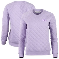 Women's Boxercraft Purple TCU Horned Frogs Quilted Pullover Sweatshirt