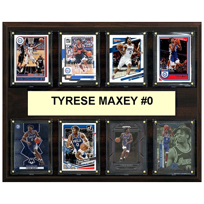 Tyrese Maxey Philadelphia 76ers 12" x 15" Trading Card Plaque