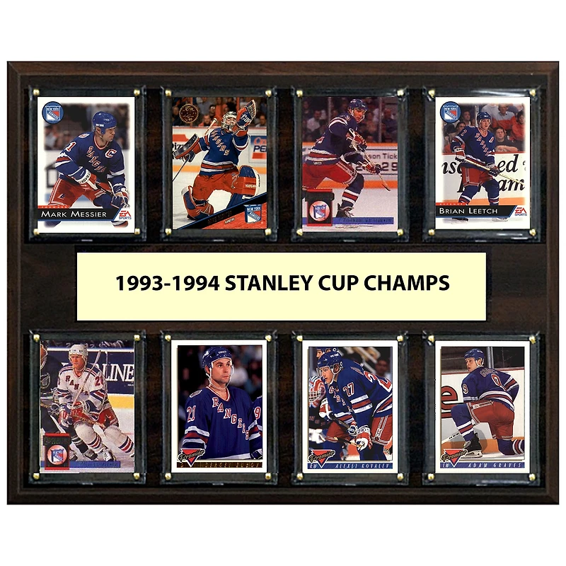New York Rangers 12" x 15" Trading Card Plaque