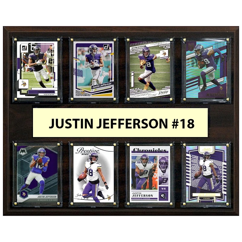Justin Jefferson Minnesota Vikings 12" x 15" Trading Card Plaque