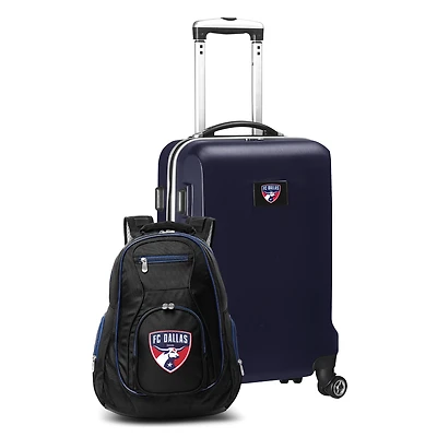 MOJO Navy FC Dallas Deluxe 2-Piece Backpack & Carry-On Set
